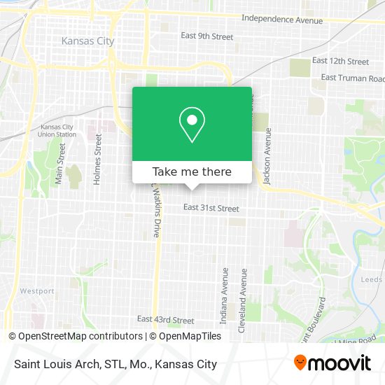 Saint Louis Arch, STL, Mo. map