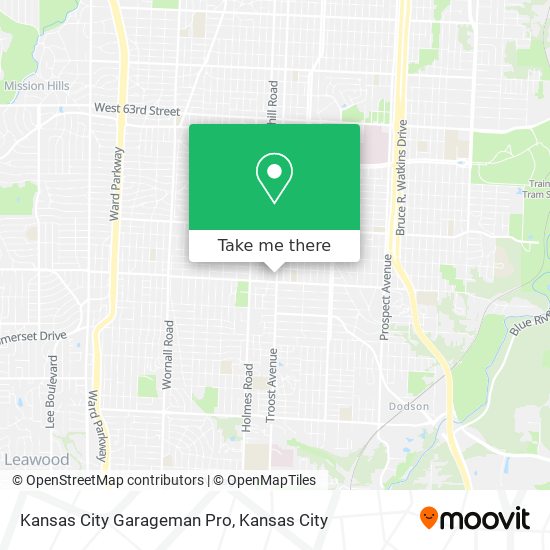 Kansas City Garageman Pro map