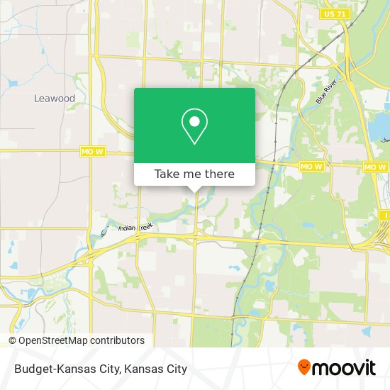 Budget-Kansas City map