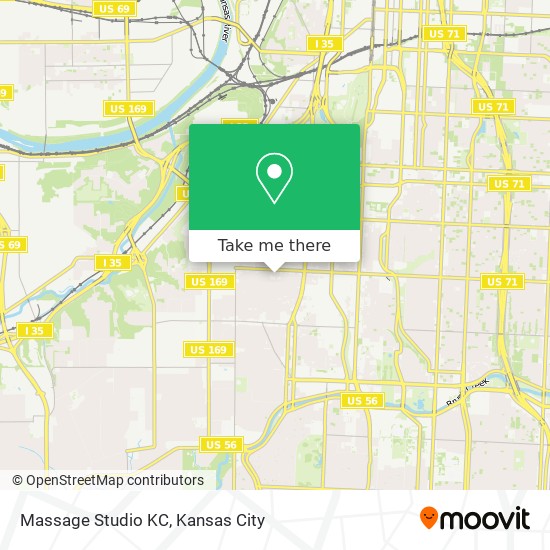Massage Studio KC map