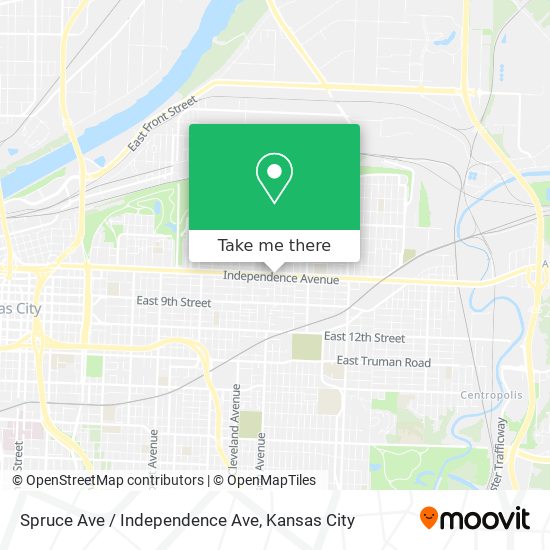 Spruce Ave / Independence Ave map