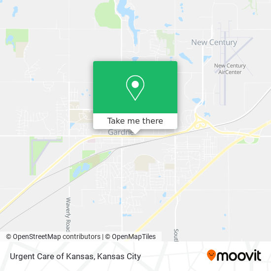 Urgent Care of Kansas map