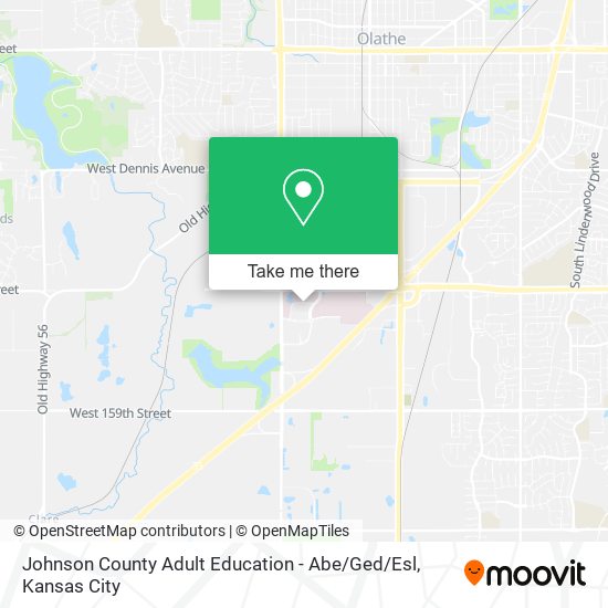 Johnson County Adult Education - Abe / Ged / Esl map