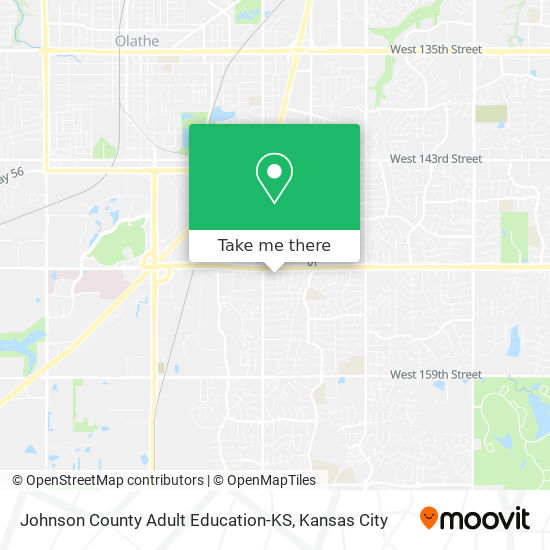 Johnson County Adult Education-KS map