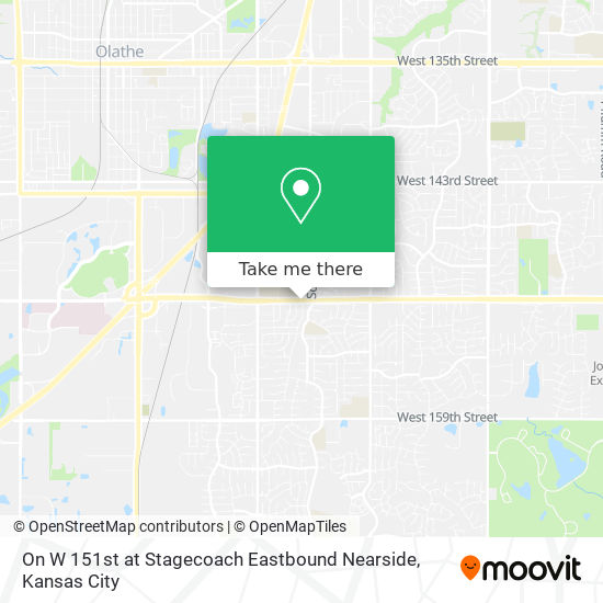 Mapa de On W 151st at Stagecoach Eastbound Nearside