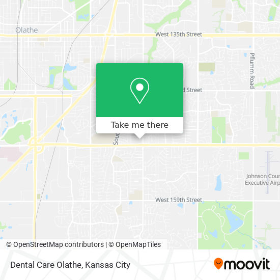 Mapa de Dental Care Olathe