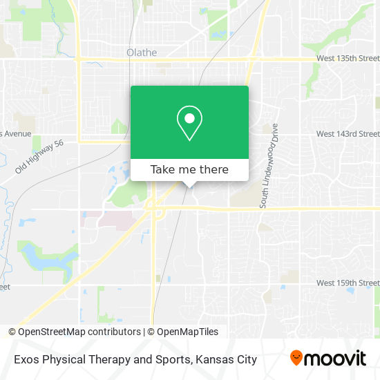 Mapa de Exos Physical Therapy and Sports