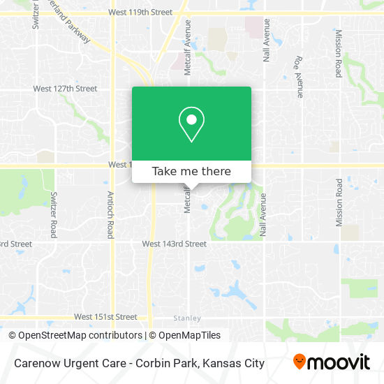 Carenow Urgent Care - Corbin Park map