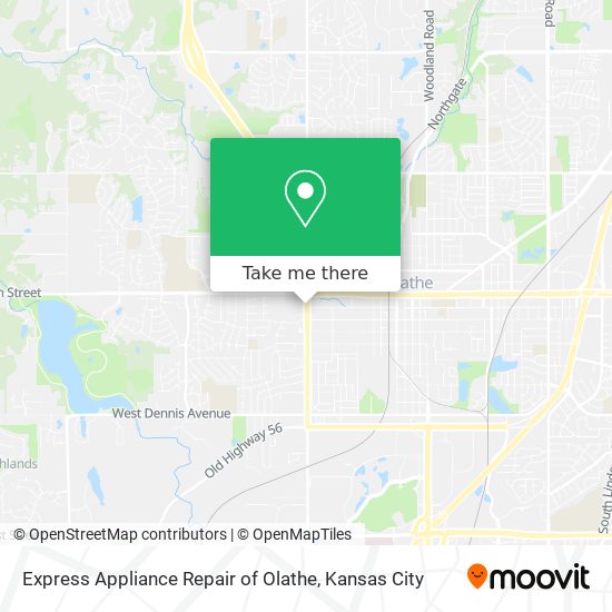 Mapa de Express Appliance Repair of Olathe