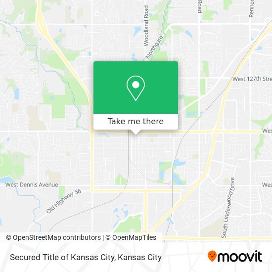 Secured Title of Kansas City map