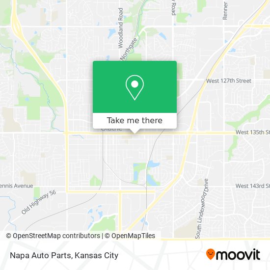 Mapa de Napa Auto Parts