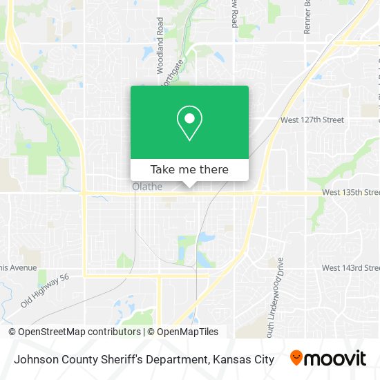 Johnson County Sheriff's Department map