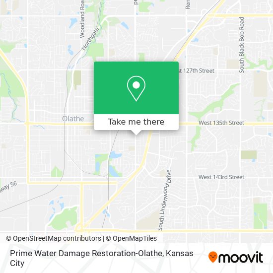 Prime Water Damage Restoration-Olathe map