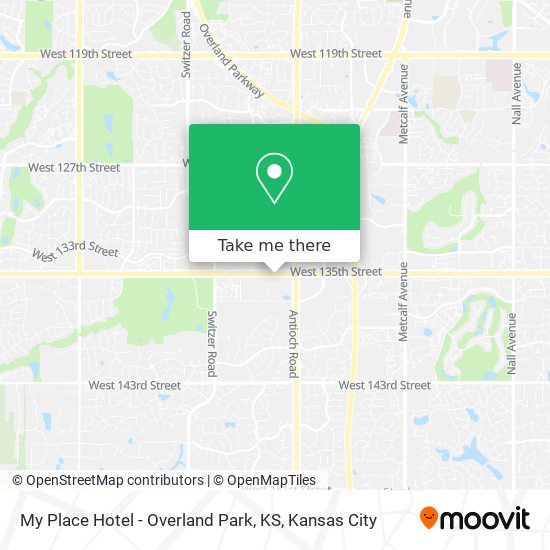 My Place Hotel - Overland Park, KS map