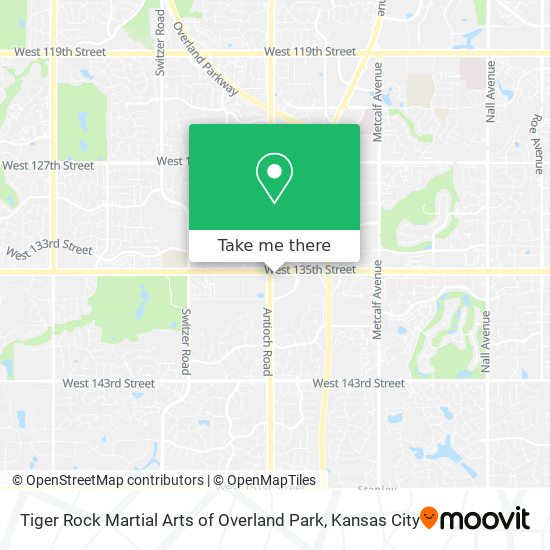 Tiger Rock Martial Arts of Overland Park map