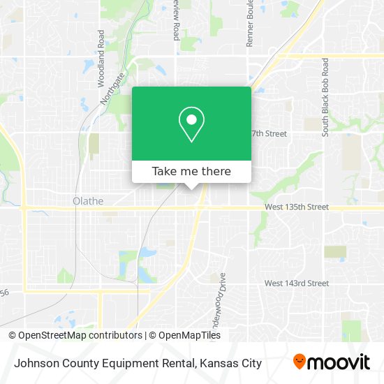 Mapa de Johnson County Equipment Rental