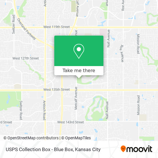 USPS Collection Box - Blue Box map