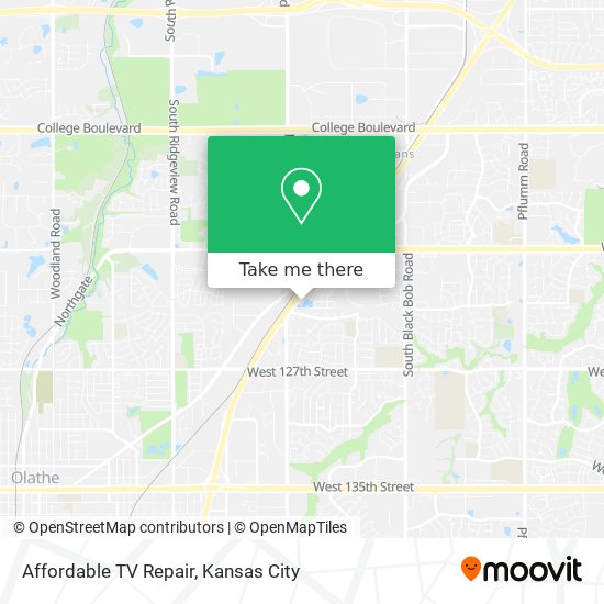 Affordable TV Repair map