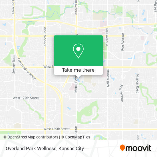 Overland Park Wellness map