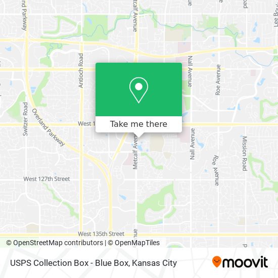 USPS Collection Box - Blue Box map