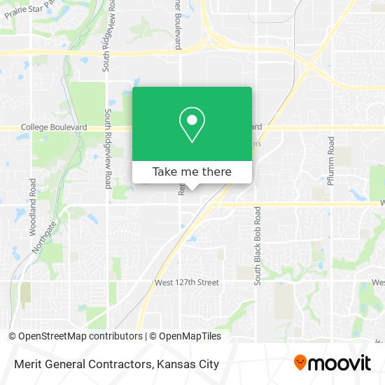 Merit General Contractors map