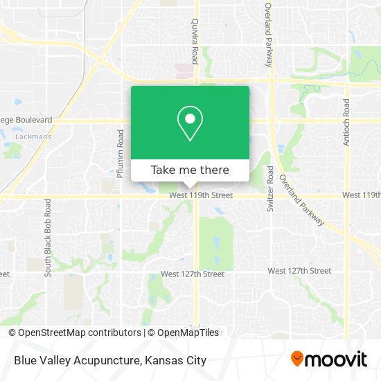 Mapa de Blue Valley Acupuncture