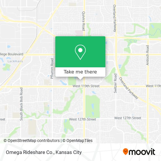 Omega Rideshare Co. map