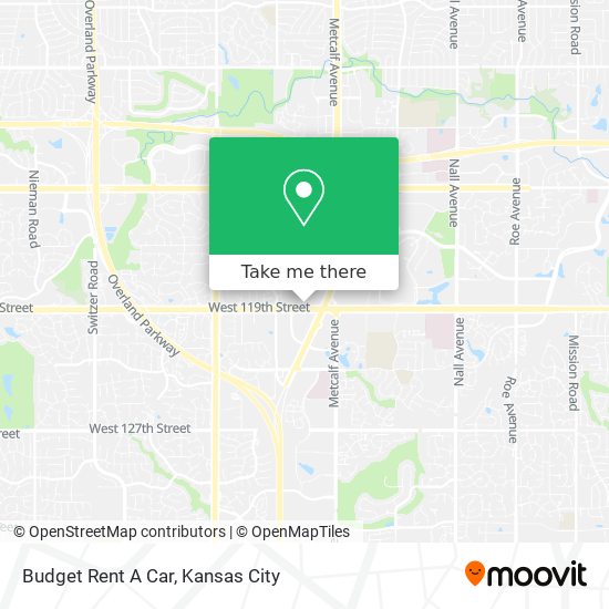 Budget Rent A Car map