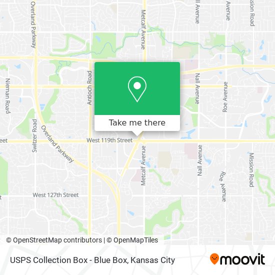 USPS Collection Box - Blue Box map