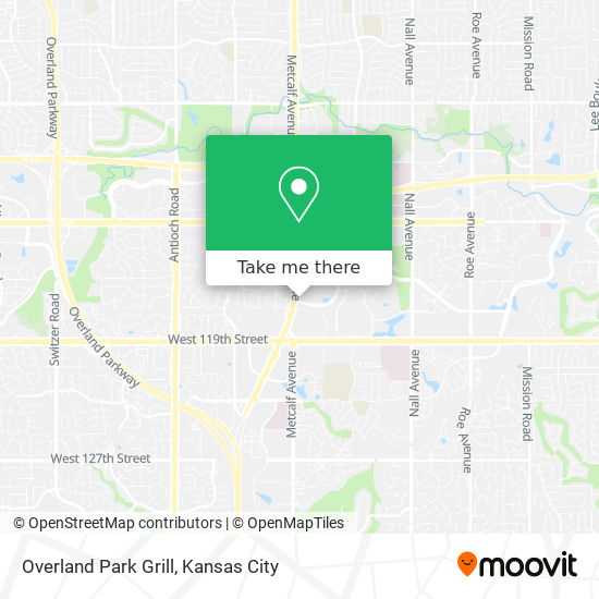 Mapa de Overland Park Grill