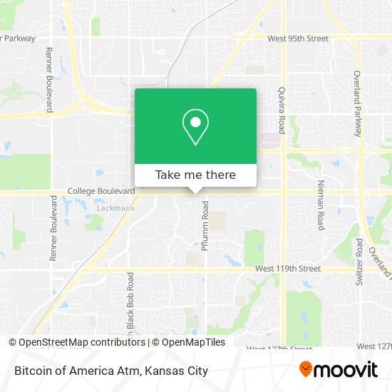 Mapa de Bitcoin of America Atm