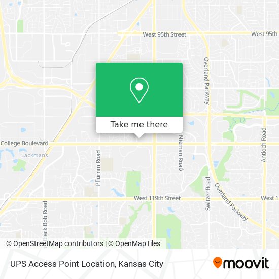 UPS Access Point Location map