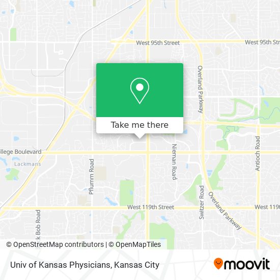 Mapa de Univ of Kansas Physicians