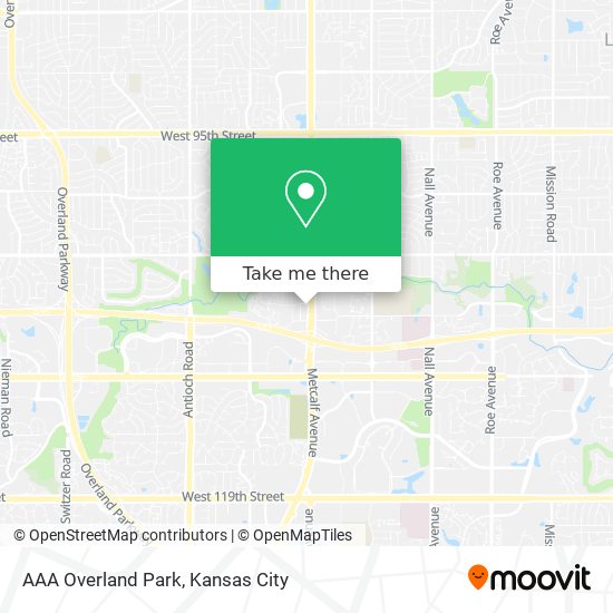 AAA Overland Park map