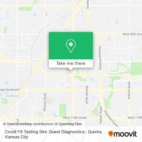 Mapa de Covid-19 Testing Site: Quest Diagnostics - Quivira