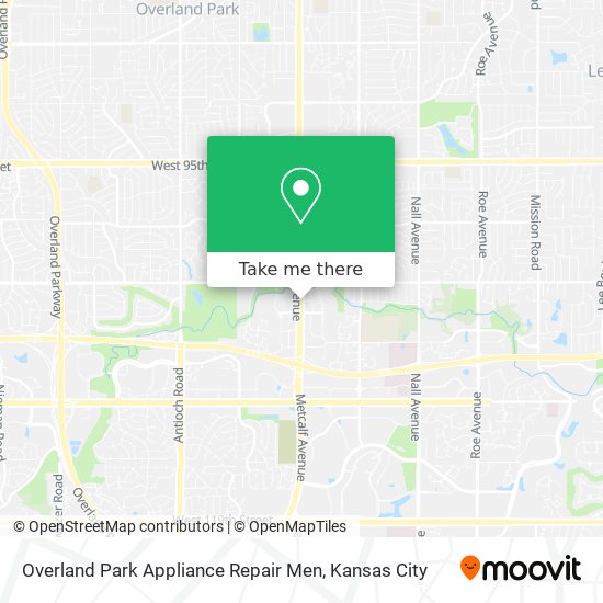 Mapa de Overland Park Appliance Repair Men