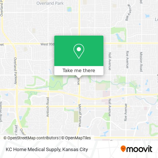 KC Home Medical Supply map