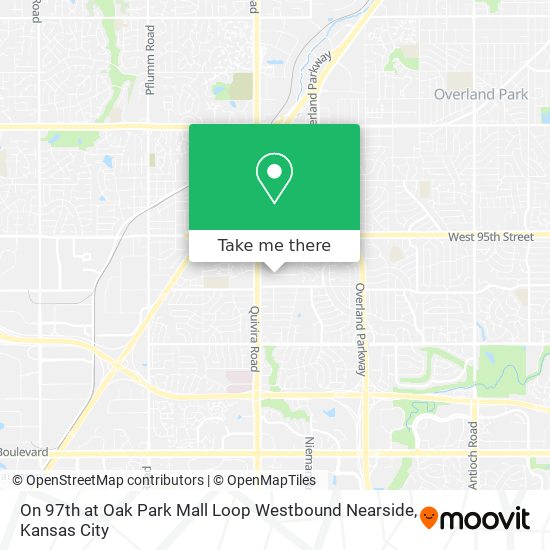 On 97th at Oak Park Mall Loop Westbound Nearside map