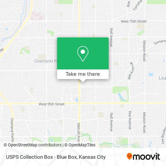 USPS Collection Box - Blue Box map