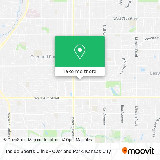 Inside Sports Clinic - Overland Park map