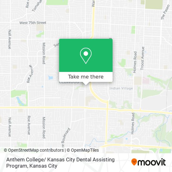 Mapa de Anthem College/ Kansas City Dental Assisting Program