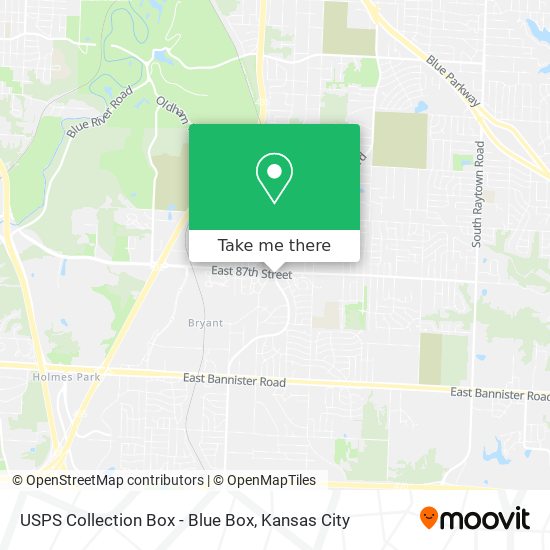 USPS Collection Box - Blue Box map