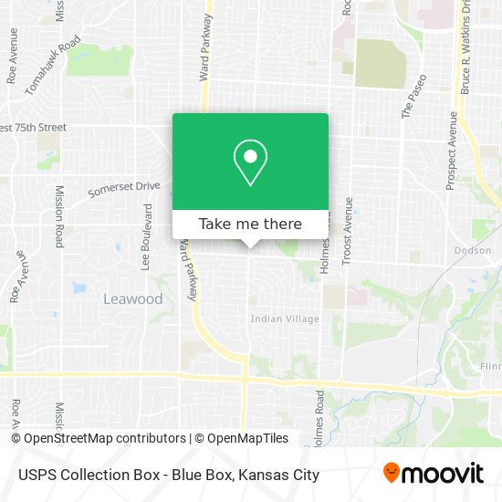 USPS Collection Box - Blue Box map