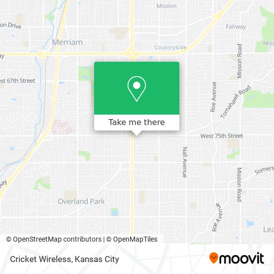 Mapa de Cricket Wireless