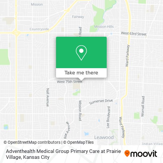 Adventhealth Medical Group Primary Care at Prairie Village map