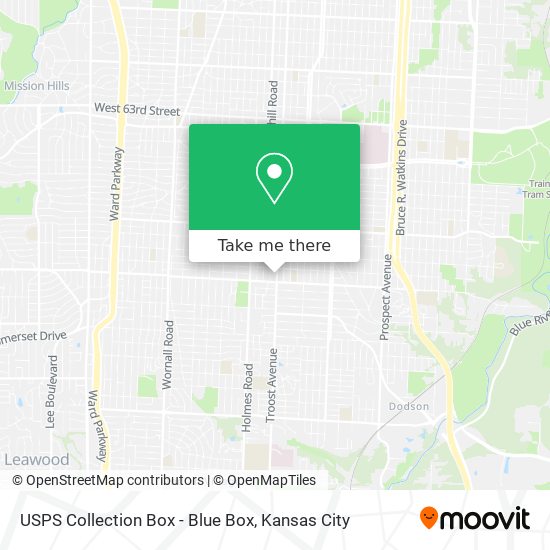 USPS Collection Box - Blue Box map