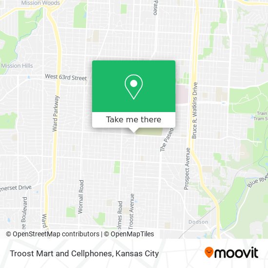 Troost Mart and Cellphones map