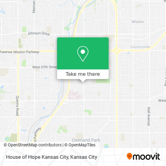 Mapa de House of Hope Kansas City