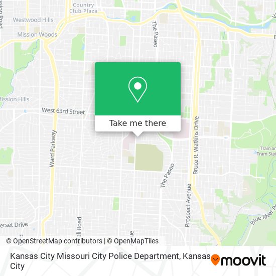 Mapa de Kansas City Missouri City Police Department