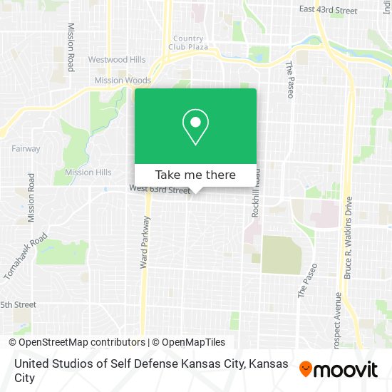 United Studios of Self Defense Kansas City map